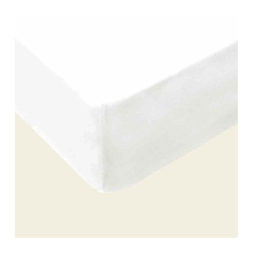 Fehér pamut jersey gumis lepedő szállodai használatra 180/200*200 cm-es matracra